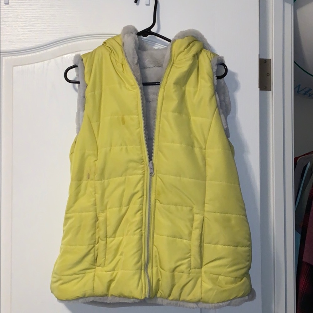 reversible fluffy vest
